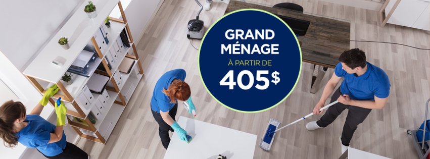 Grand ménage à partir de 405 $